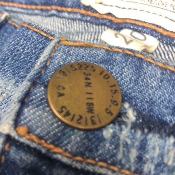 DESIGNER CURRENT/ELLIOT DISTRESS SKINNY 26x27 JEANS 🦋 - Picture 10 of 10